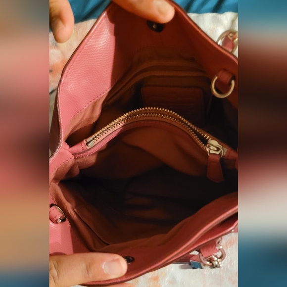 Coach Pink Leather Tote Bag - Picture 2 of 4